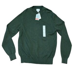 St. John's Bay Cozy Mens Crew Neck Long Sleeve Pullover Sweater Huntington Green